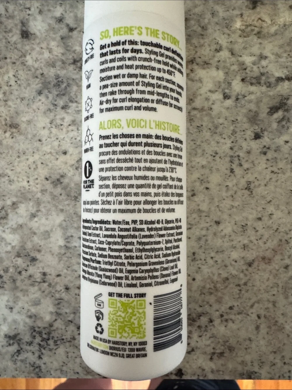 White Styling Gel – Flexible Frizz Control